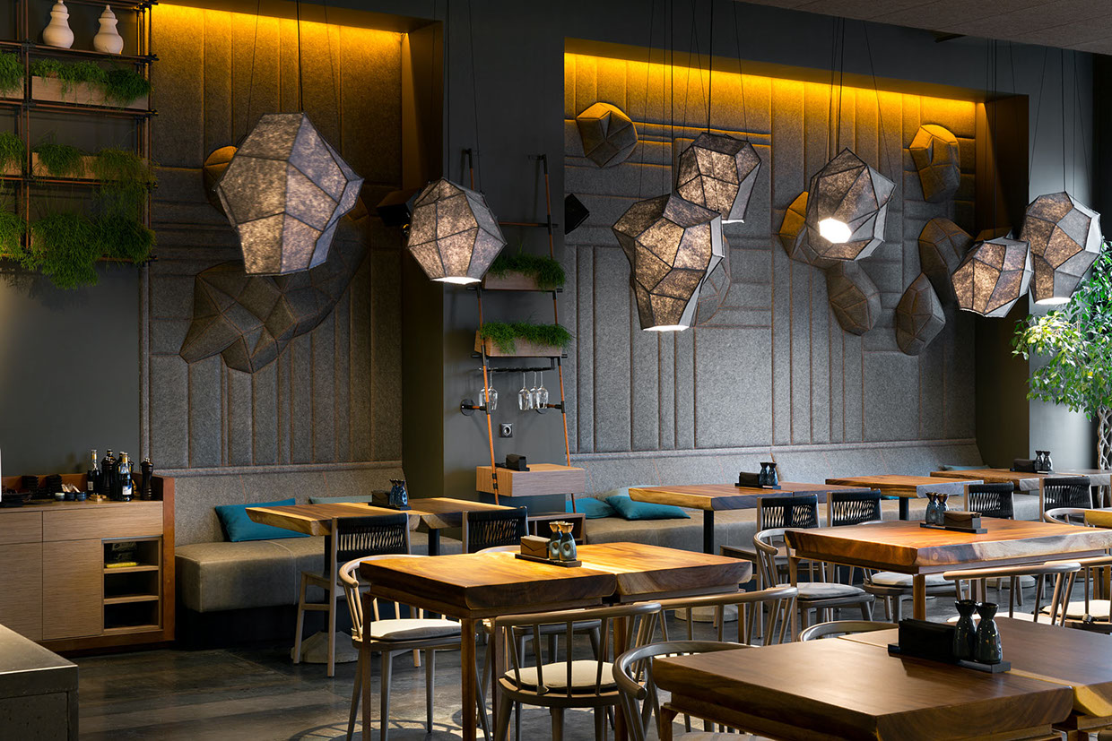 نمایش تصویر انواع سبک طراحی کافه با رنگ روشن 